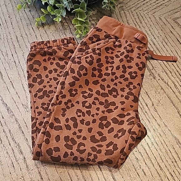 Leopard sweatpant joggers size 4 - Picture 1 of 12